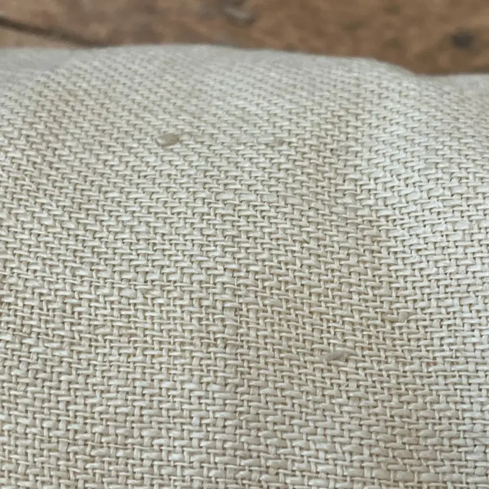 Pottery Barn Linen Blend Throw Pillow 16 x 26 in 100% Cotton Filled Red Striped